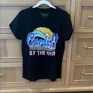 AMAZING RARE purposely distressed and oversized Recycled Karma Black Cotton Tee